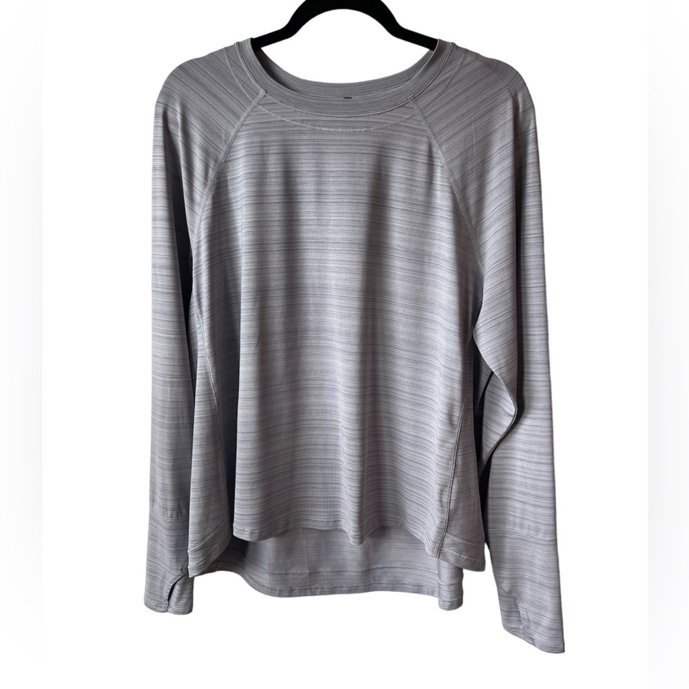 Athleta Purple Space Dye Long Sleeve Athletic Shirt